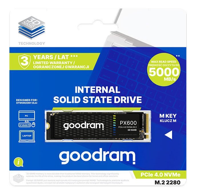 Накопичувач SSD NVMe M.2 1000GB Goodram PX600 (SSDPR-PX600-1K0-80) - зображення 5