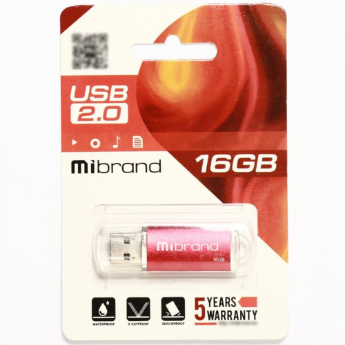 Флеш пам'ять USB 16Gb Mibrand Cougar Red USB 2.0, пластик - зображення 2