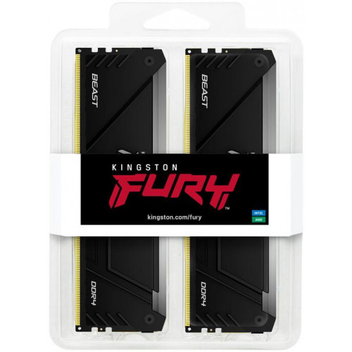 Пам'ять DDR4 RAM_32Gb (2x16Gb) 2666Mhz Kingston Fury Beast RGB (KF426C16BB2AK2\/32) - зображення 3