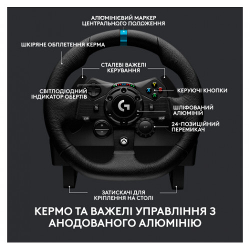 Кермо Logitech G923 Racing Wheel and Pedals (941-000158) - зображення 7