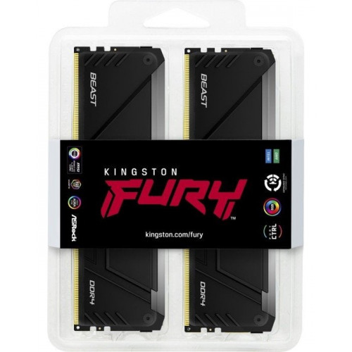 Пам'ять DDR4 RAM_32Gb (2x16Gb) 3200Mhz Kingston Fury Beast RGB (KF432C16BB12AK2\/32) - зображення 3
