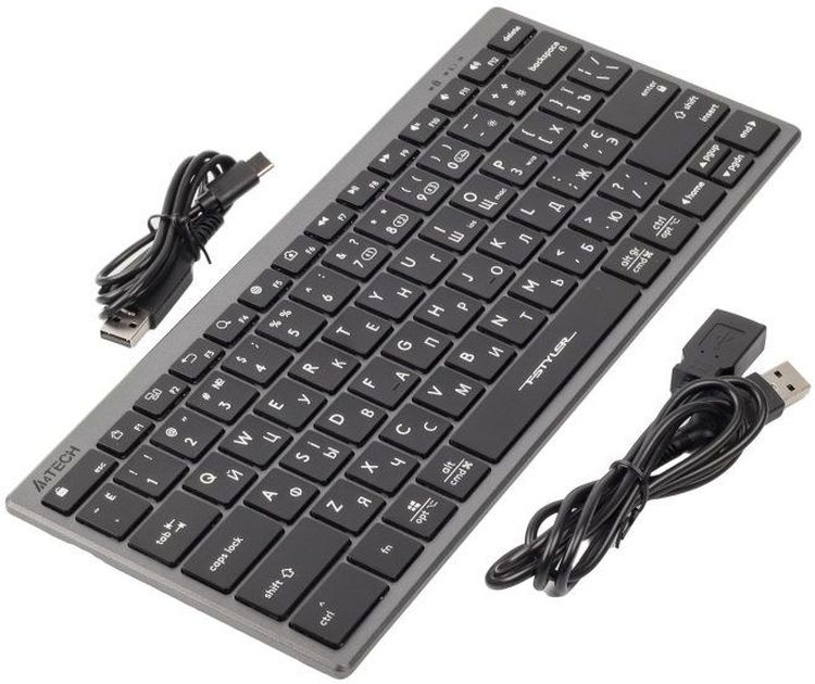Клавіатура A4-Tech FBX51C Grey - зображення 6