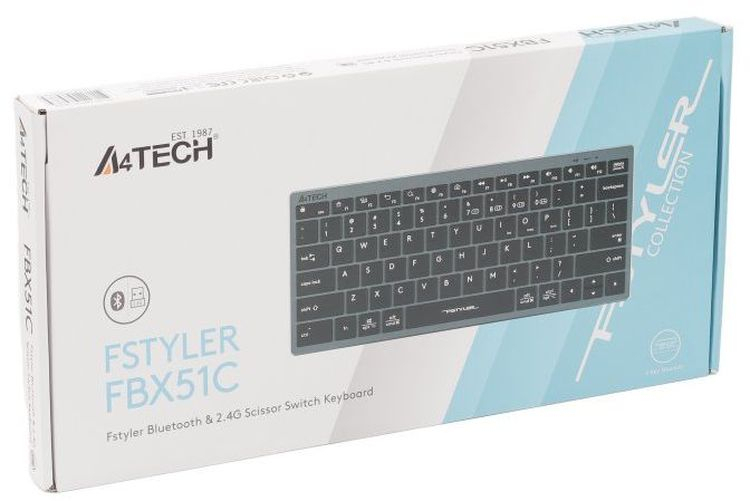 Клавіатура A4-Tech FBX51C Grey - зображення 7