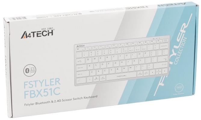 Клавіатура A4-Tech FBX51C White - зображення 9