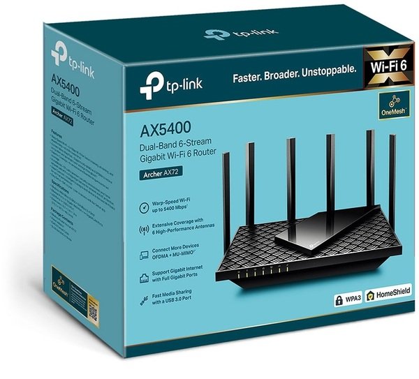 Маршрутизатор WiFi TP-Link Archer AX72 - зображення 5