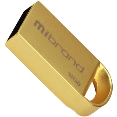 Флеш пам'ять USB 32 Gb Mibrand lynx Gold USB2.0, метал - зображення 1