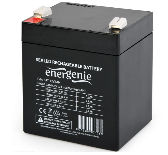 Акумуляторна батарея EnerGenie 12V  5Ah - зображення 1