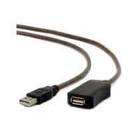Кабель USB - активний подовжувач, Cablexpert, 5 м, AM-AF