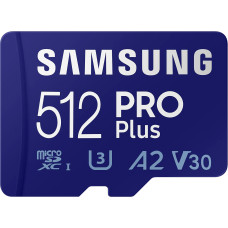 MicroSDXC 512 Gb Samsung PRO Plus UHS-I, U3, V30, A2 (MB-MD512KB/WW)