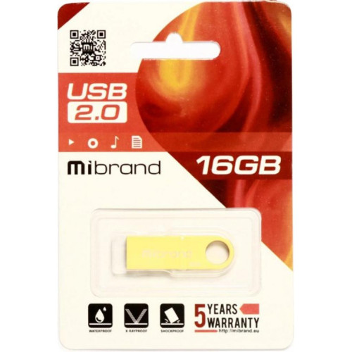 Флеш пам'ять USB 16Gb Mibrand Puma Gold USB 2.0 - зображення 3
