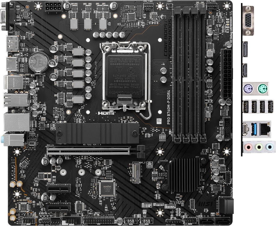 Мат. плата s1700 MSI PRO B760M-P DDR4 - зображення 1