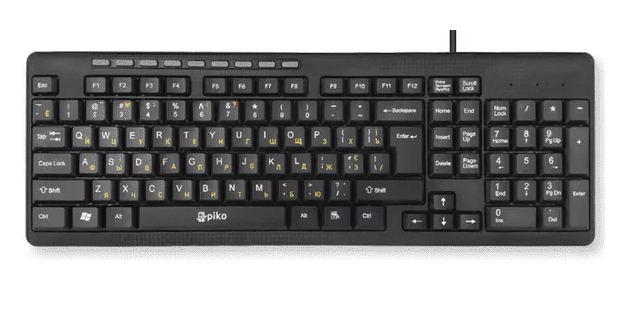 Клавіатура Piko KB-108 USB Black - зображення 1