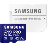 MicroSDXC 512 Gb Samsung PRO Plus UHS-I, U3, V30, A2 (MB-MD512SA/EU)