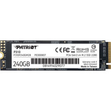 Накопичувач SSD NVMe M.2 240GB Patriot P310 (P310P240GM28) - зображення 1