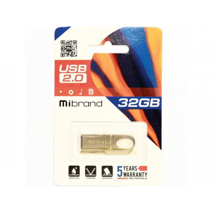 Флеш пам'ять USB 32 Gb Mibrand Irbis Silver USB 2.0 - зображення 3