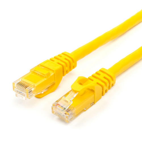 Патч-корд Cat.6, UTP, RJ45, 2.0 м, мідь, жовтий, Atcom - зображення 1