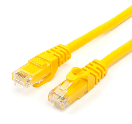 Патч-корд Cat.6, UTP, RJ45, 2.0 м, мідь, жовтий, Atcom - зображення 1