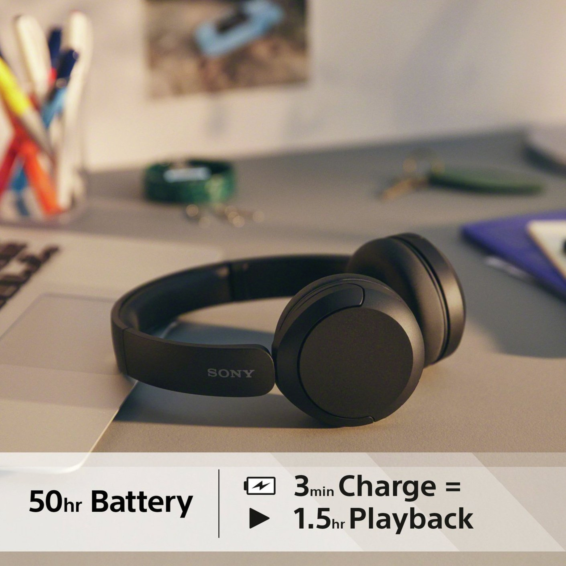 Безпровідна Bluetooth гарнітура Sony WH-CH520 Black - зображення 7