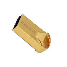 Флеш пам'ять USB 64 Gb Mibrand Hawk Gold USB2.0, метал