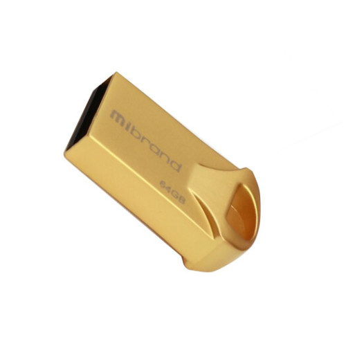 Флеш пам'ять USB 64 Gb Mibrand Hawk Gold USB2.0, метал - зображення 1