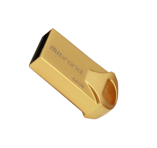 Флеш пам'ять USB 64 Gb Mibrand Hawk Gold USB2.0, метал - зображення 1