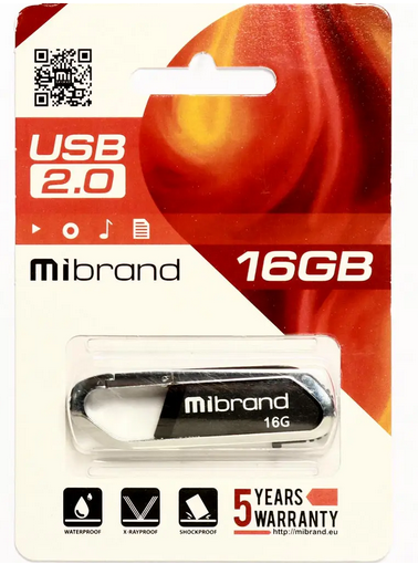 Флеш пам'ять USB 16Gb Mibrand Aligator Grey USB2.0, брелок, метал + пластик - зображення 3