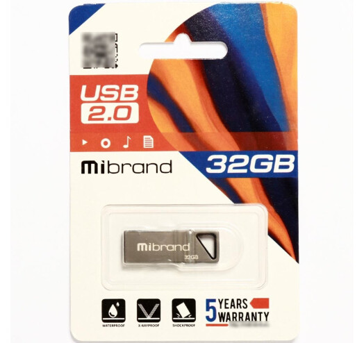 Флеш пам'ять USB 32 Gb Mibrand Stingray Grey USB2.0, метал - зображення 3