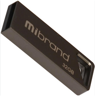 Флеш пам'ять USB 32 Gb Mibrand Stingray Grey USB2.0, метал - зображення 1