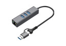 Концентратор USB 3.0 Dynamode Type-C\/Type-A to 3x USB 3.0 & RJ45 Gigabit Lan (DM-AD-GLAN-U3) - зображення 1