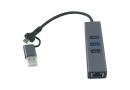 Концентратор USB 3.0 Dynamode Type-C\/Type-A to 3x USB 3.0 & RJ45 Gigabit Lan (DM-AD-GLAN-U3) - зображення 2