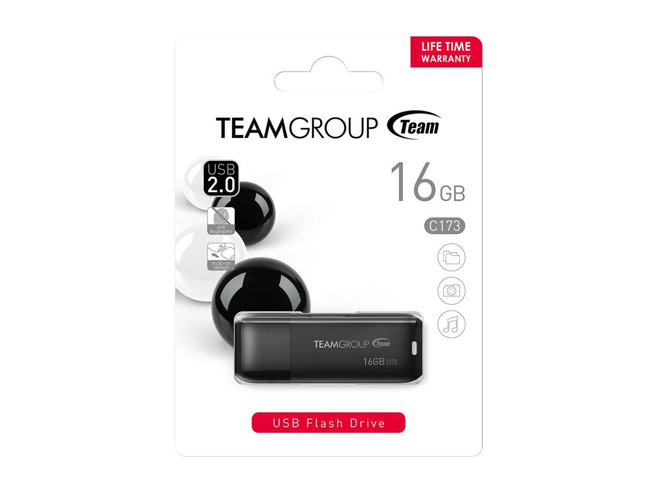 Флеш пам'ять USB 16Gb Team C173 Pearl Black USB 2.0 - зображення 3