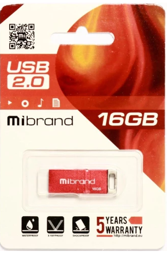 Флеш пам'ять USB 16Gb Mibrand Chameleon Red USB 2.0 - зображення 3