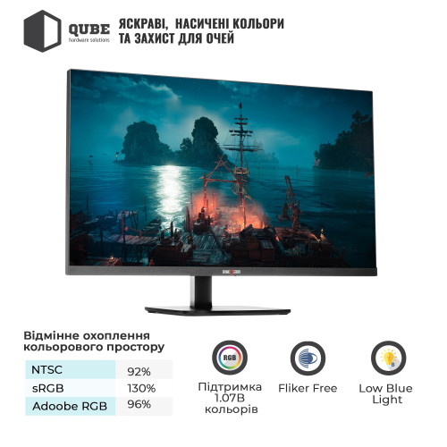 Монітор 27 QUBE Overlord G27Q180HC - зображення 2