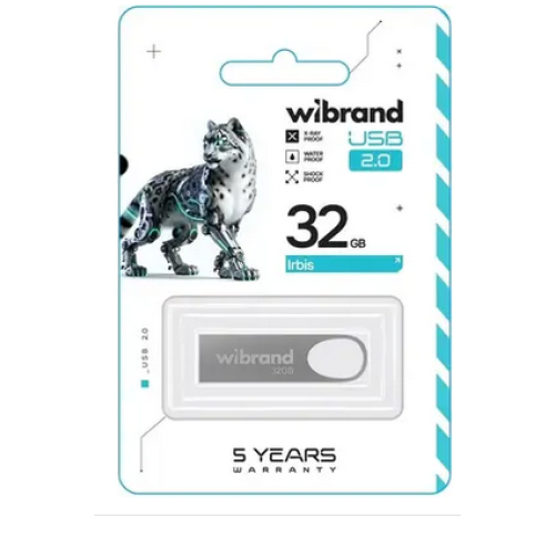 Флеш пам'ять USB 32 Gb Wibrand Irbis Silver USB 2.0 - зображення 2