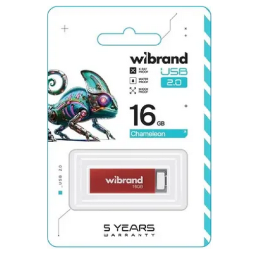 Флеш пам'ять USB 16Gb Wibrand Chameleon Red USB 2.0 - зображення 2