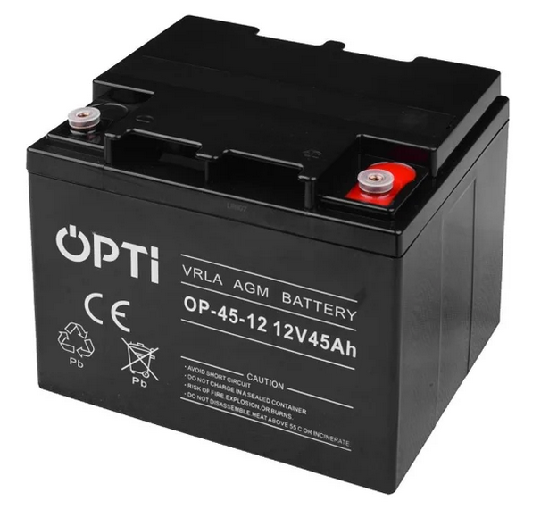 Акумуляторна батарея Volt Polska AGM OPTI 12V 45Ah VRLA (6AKUV045AG) - зображення 1