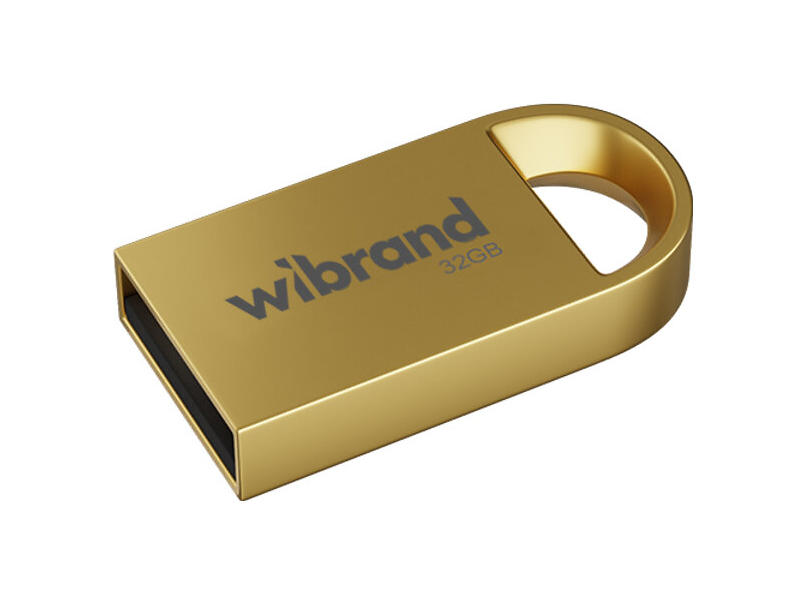 Флеш пам'ять USB 32 Gb Wibrand lynx Gold USB2.0, метал - зображення 1