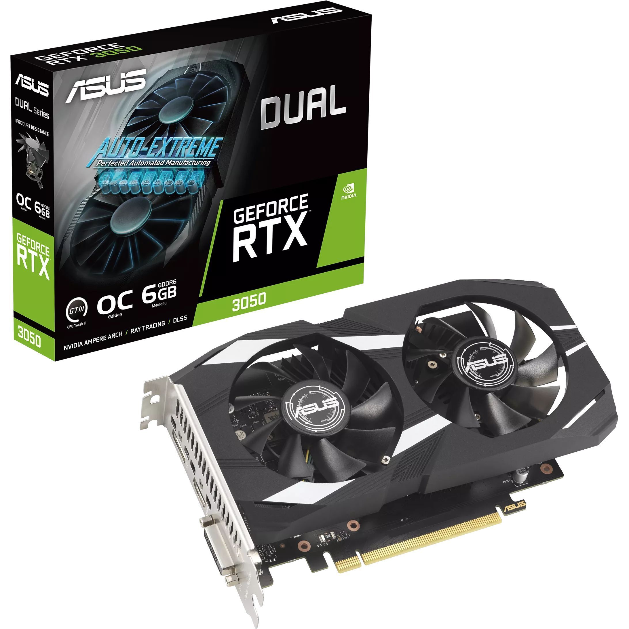 Відеокарта GeForce RTX 3050 6GB GDDR6 ASUS (DUAL-RTX3050-O6G<br \/>) - зображення 1