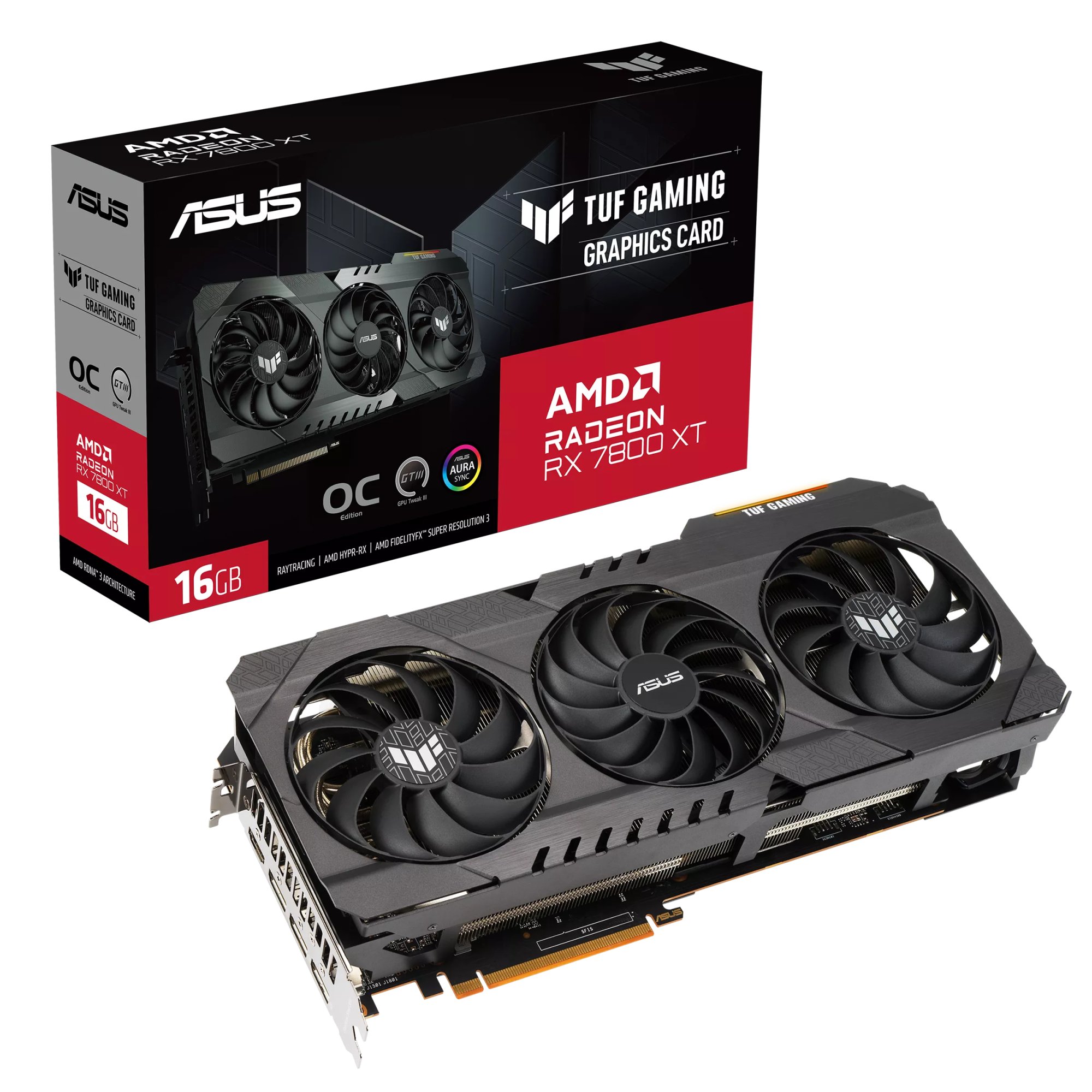 Відеокарта ATI Radeon RX 7800 XT OG OC Edition 16 Gb GDDR6 Asus (TUF-RX7800XT-O16G-OG-GAMING) - зображення 1