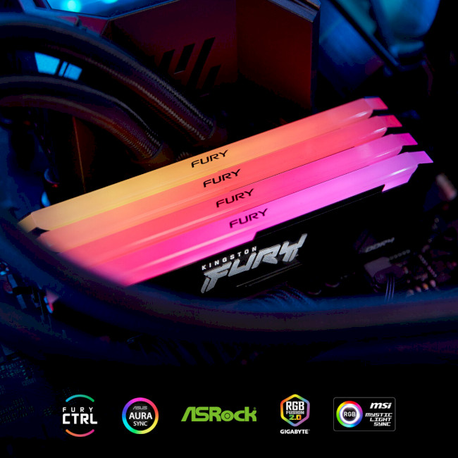 Пам'ять DDR4 RAM_64Gb (2x32Gb) 3600Mhz Kingston Fury Beast RGB (KF436C18BB2AK2\/64) - зображення 4