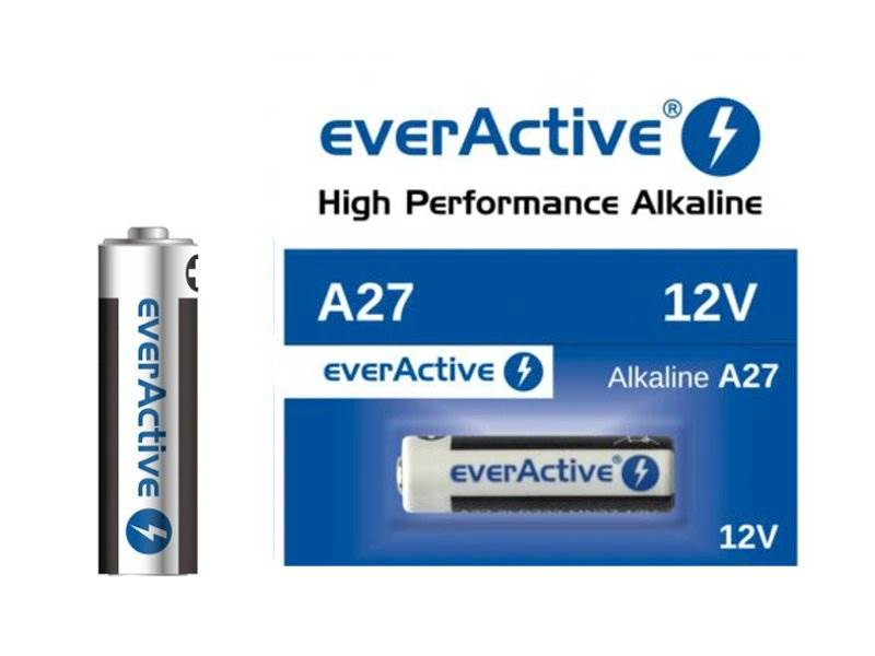 Батарейка A27 EverActive Alkaline A27 L828, 12V - зображення 1