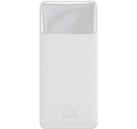 Батарея POWER BANK Baseus Bipow Display 30000mAh 20W White - зображення 1