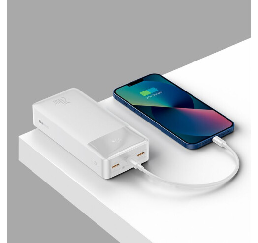 Батарея POWER BANK Baseus Bipow Display 30000mAh 20W White - зображення 5