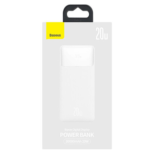 Батарея POWER BANK Baseus Bipow Display 30000mAh 20W White - зображення 8