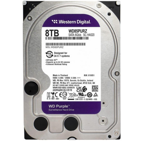 Жорсткий диск HDD 8000GB WD Purple WD85PURZ - зображення 1