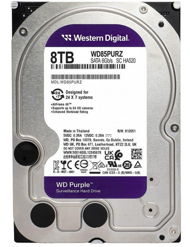 Жорсткий диск HDD 8000GB WD Purple WD85PURZ - зображення 1