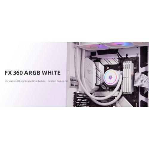 Система водяного охолодження ID-Cooling FX360 ARGB WHITE - зображення 7