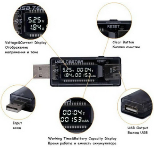 Адаптер Dynamode USB tester 3-20V\/0-3A (KWS-V21) - зображення 4