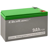 Акумуляторна батарея Qoltec AGM 12V 9Ah (53031)
