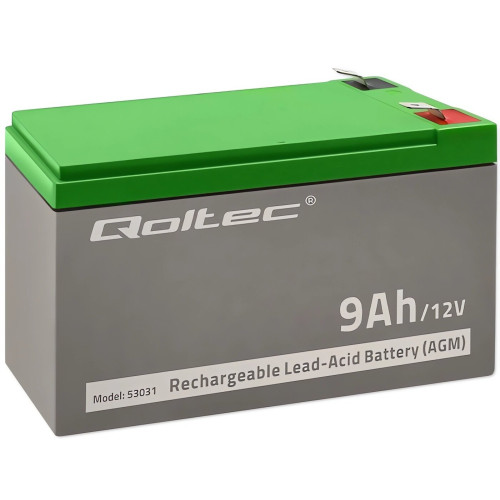 Акумуляторна батарея Qoltec AGM 12V 9Ah (53031) - зображення 1